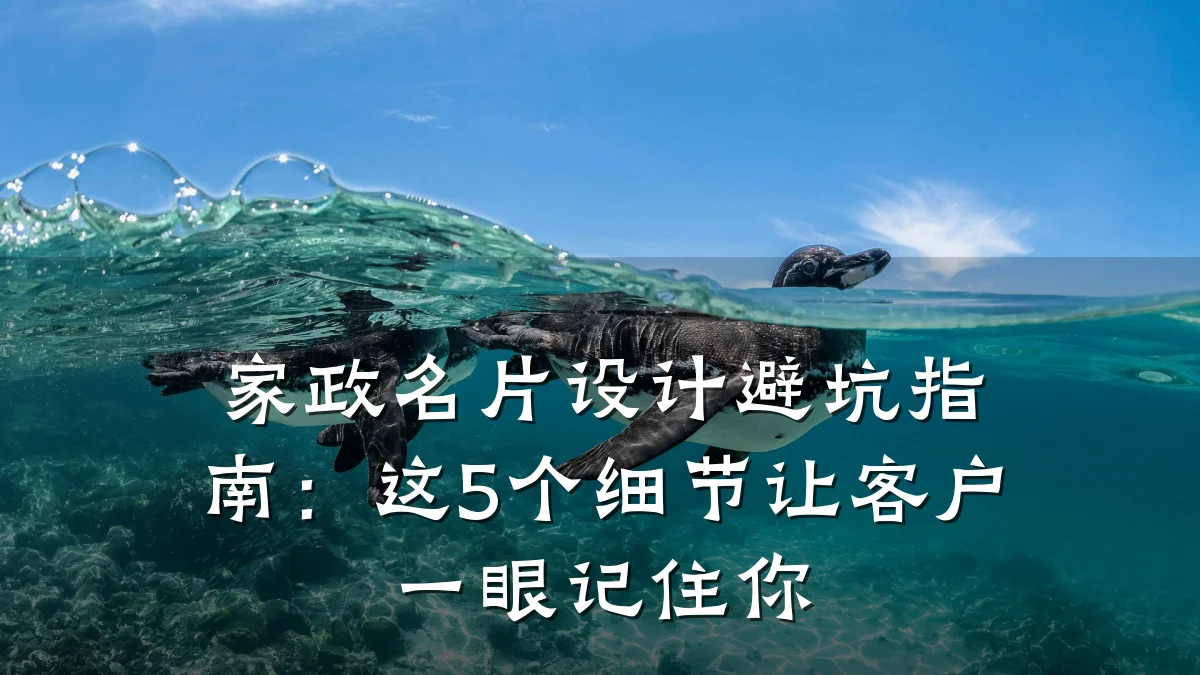 家政名片设计避坑指南：这5个细节让客户一眼记住你