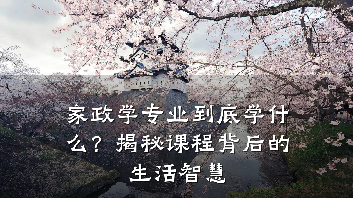 家政学专业到底学什么?揭秘课程背后的生活智慧
