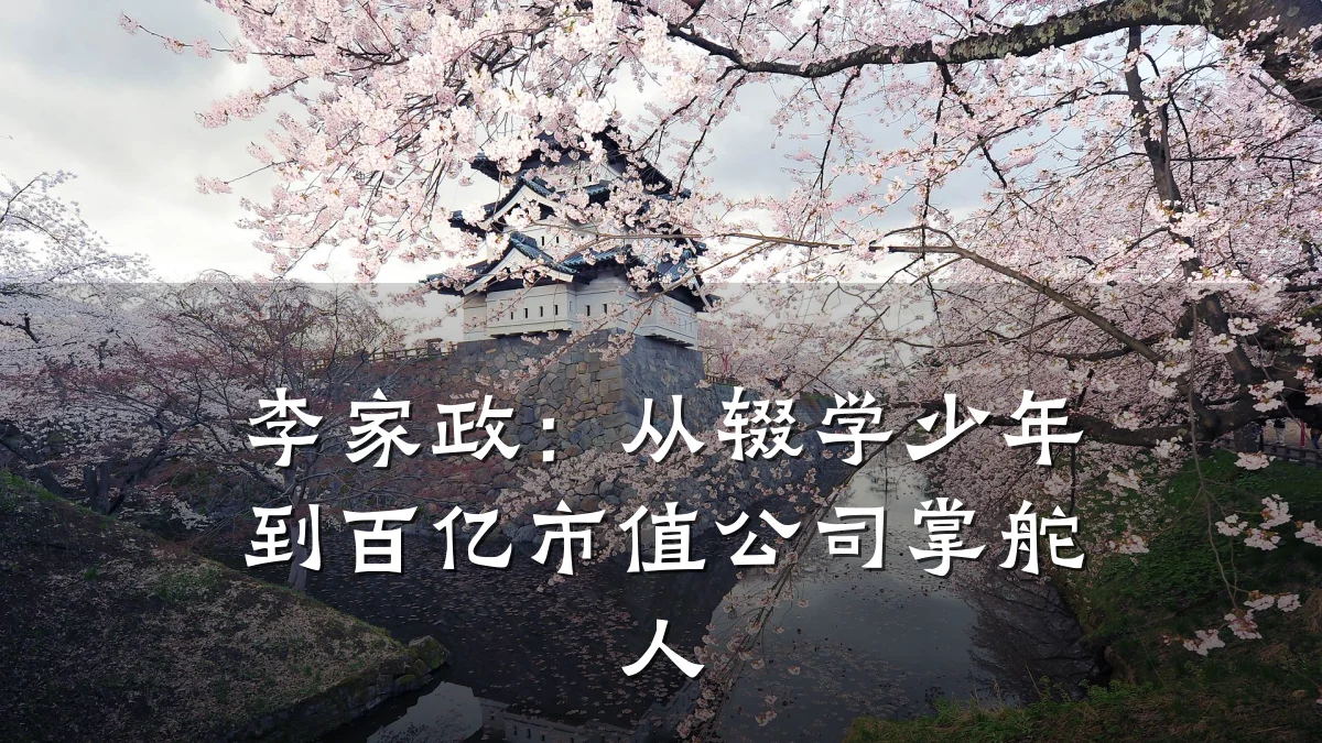 李家政:从辍学少年到百亿市值公司掌舵人