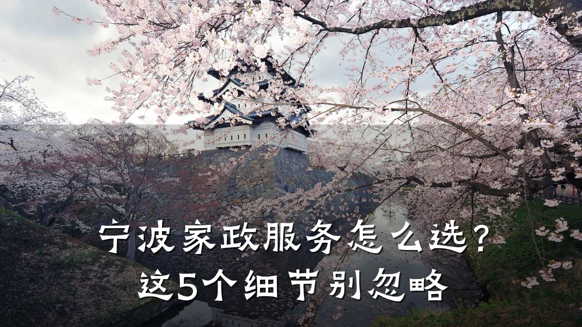 宁波家政服务怎么选?这5个细节别忽略