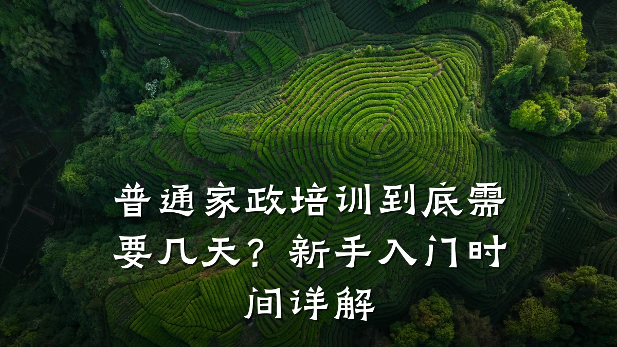 普通家政培训到底需要几天?新手入门时间详解