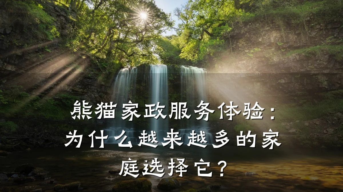 熊猫家政服务体验：为什么越来越多的家庭选择它？