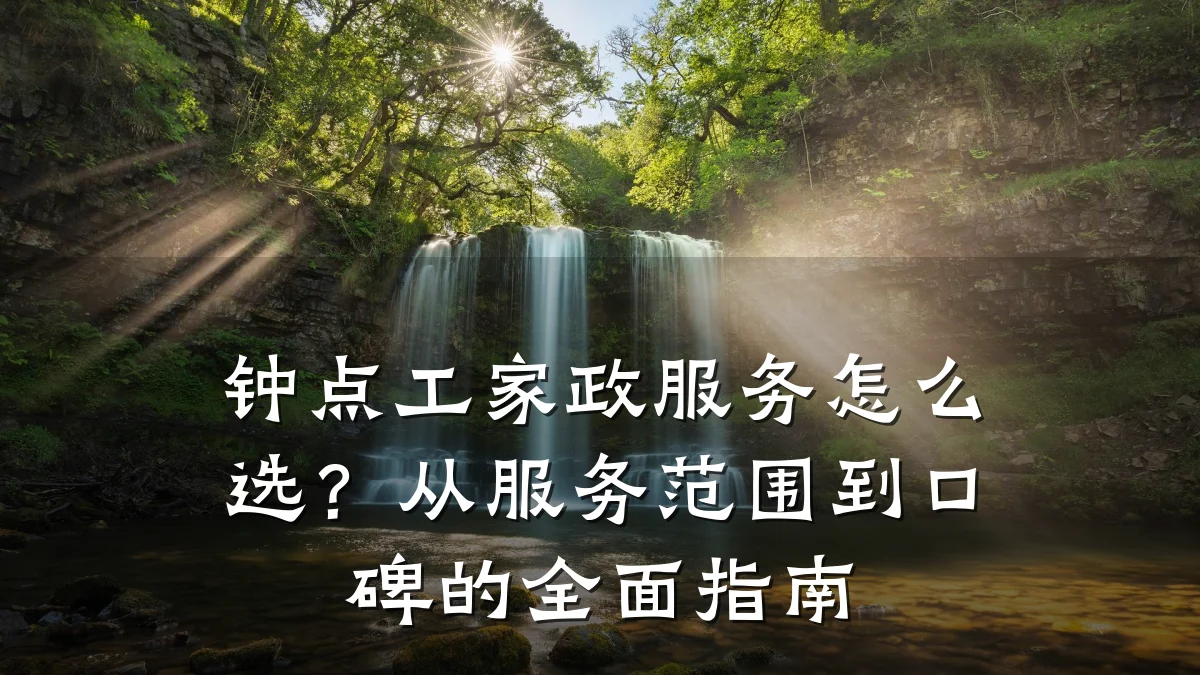 钟点工家政服务怎么选?从服务范围到口碑的全面指南