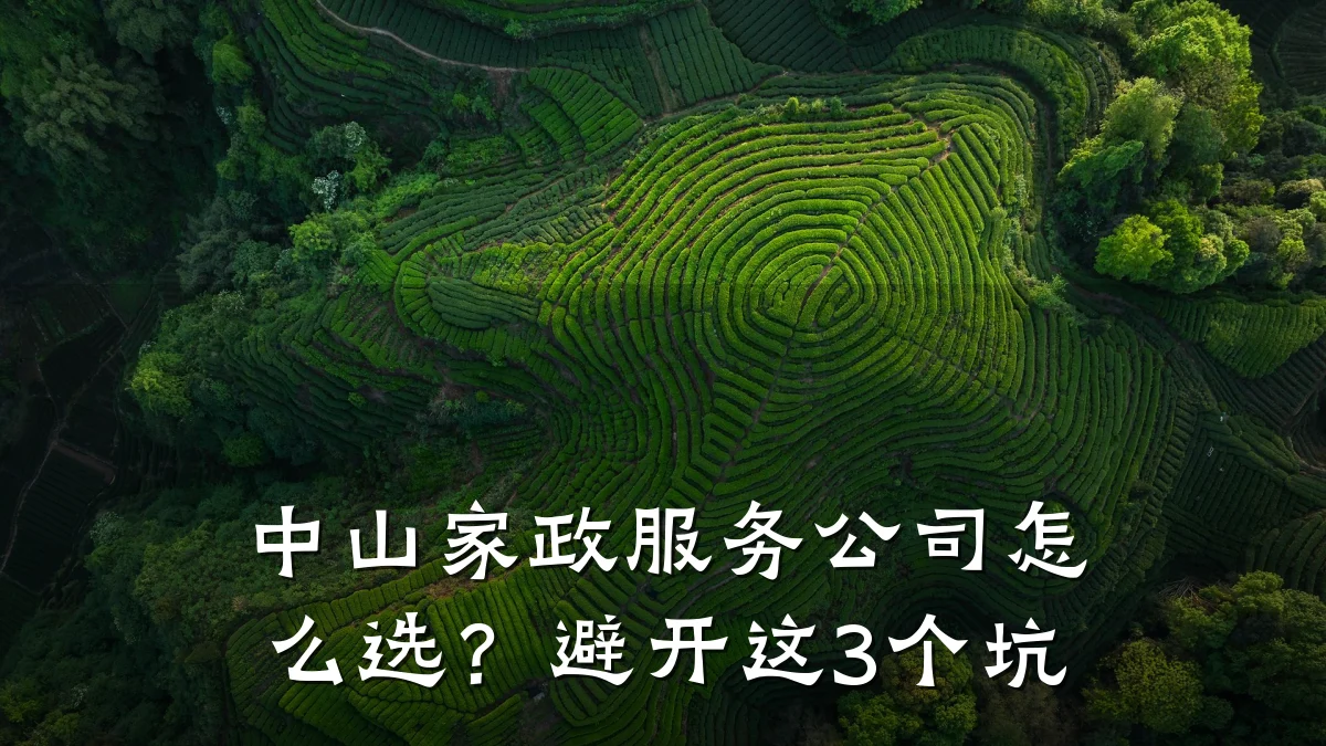 中山家政服务公司怎么选?避开这3个坑