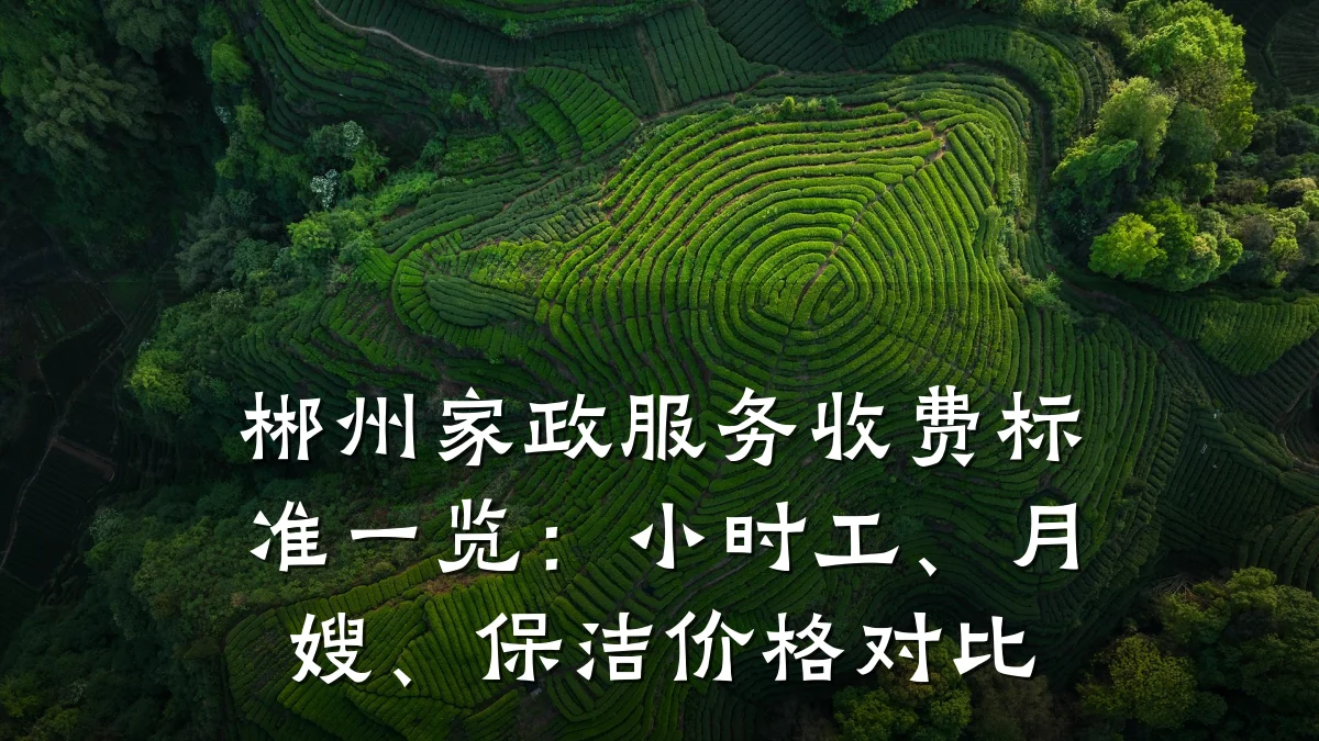 郴州家政服务收费标准一览:小时工、月嫂、保洁价格对比
