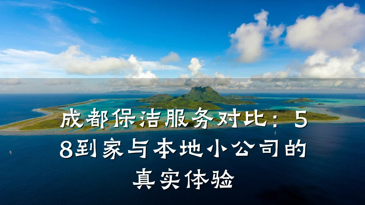 成都保洁服务对比:58到家与本地小公司的真实体验