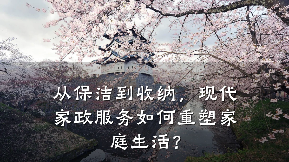 从保洁到收纳,现代家政服务如何重塑家庭生活?