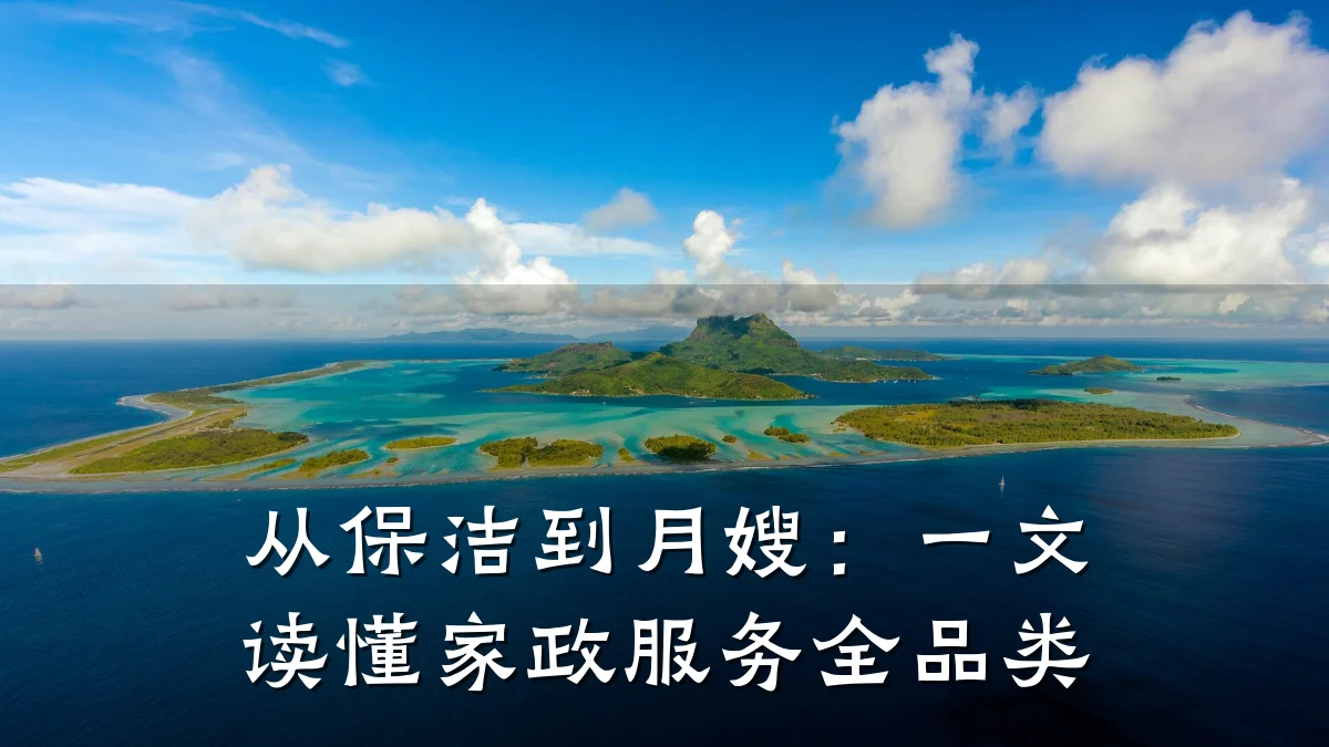从保洁到月嫂:一文读懂家政服务全品类
