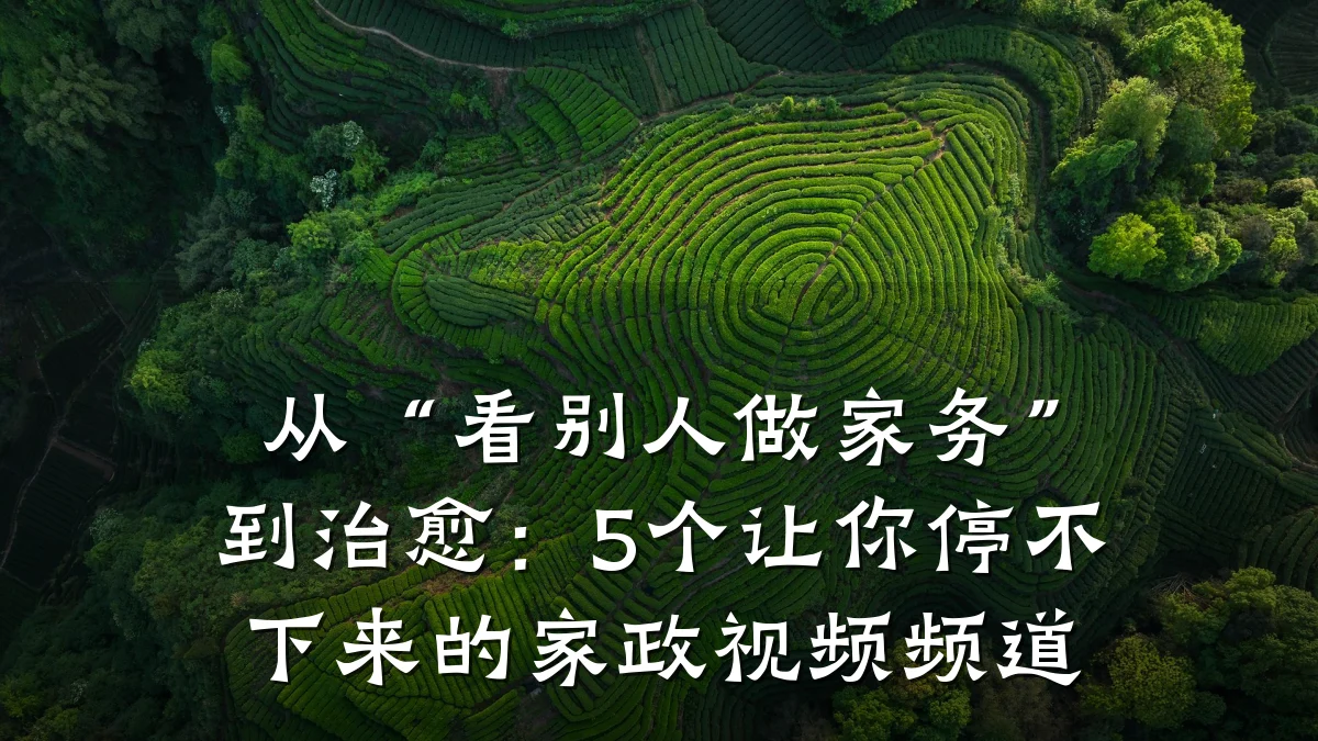 从“看别人做家务”到治愈:5个让你停不下来的家政视频频道