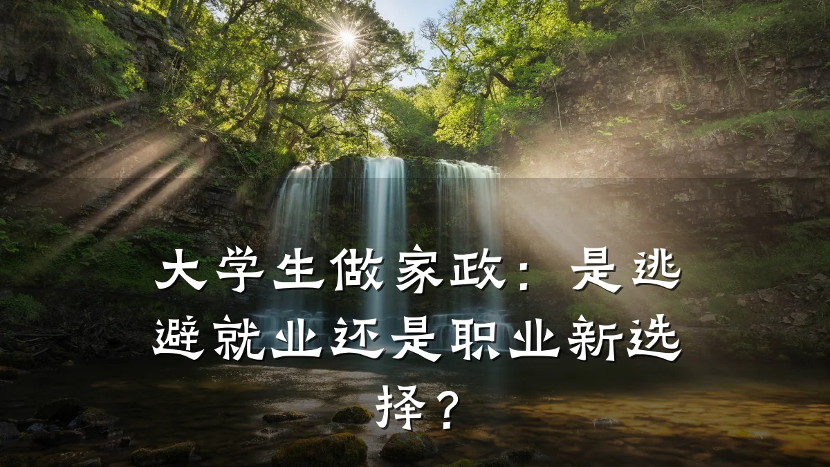 大学生做家政:是逃避就业还是职业新选择?