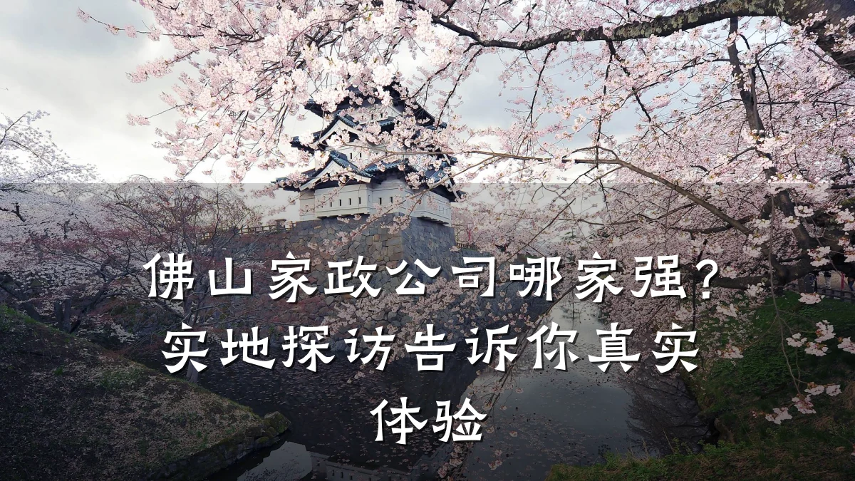 佛山家政公司哪家强?实地探访告诉你真实体验
