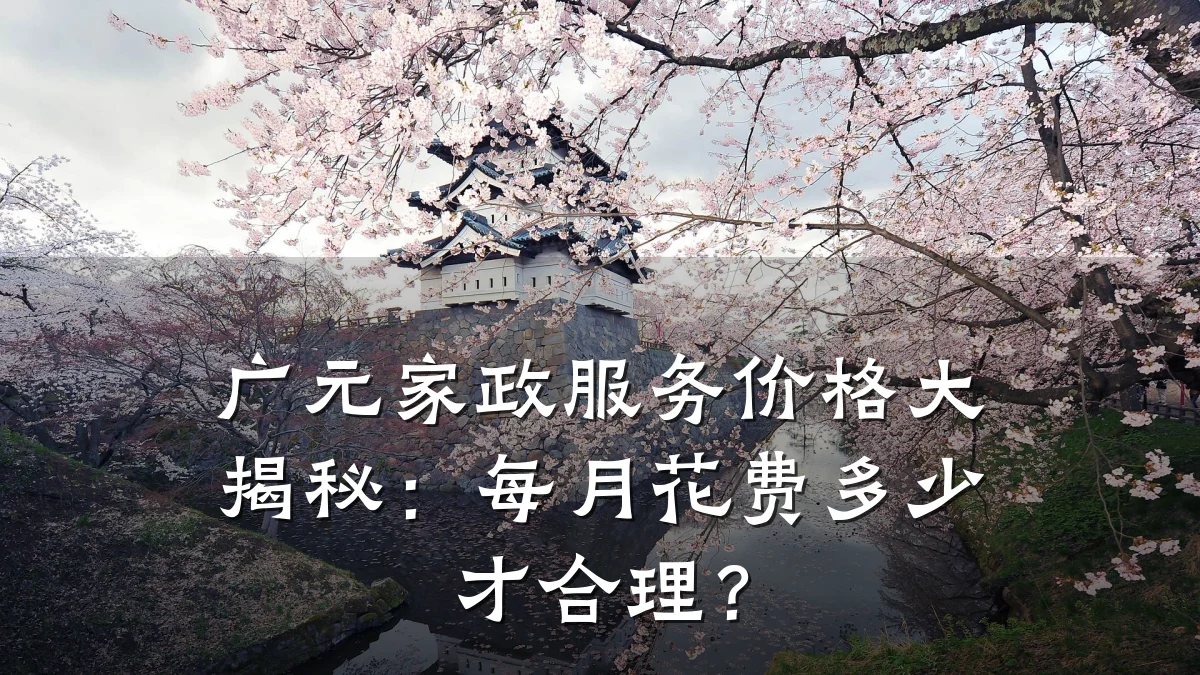 广元家政服务价格大揭秘:每月花费多少才合理?