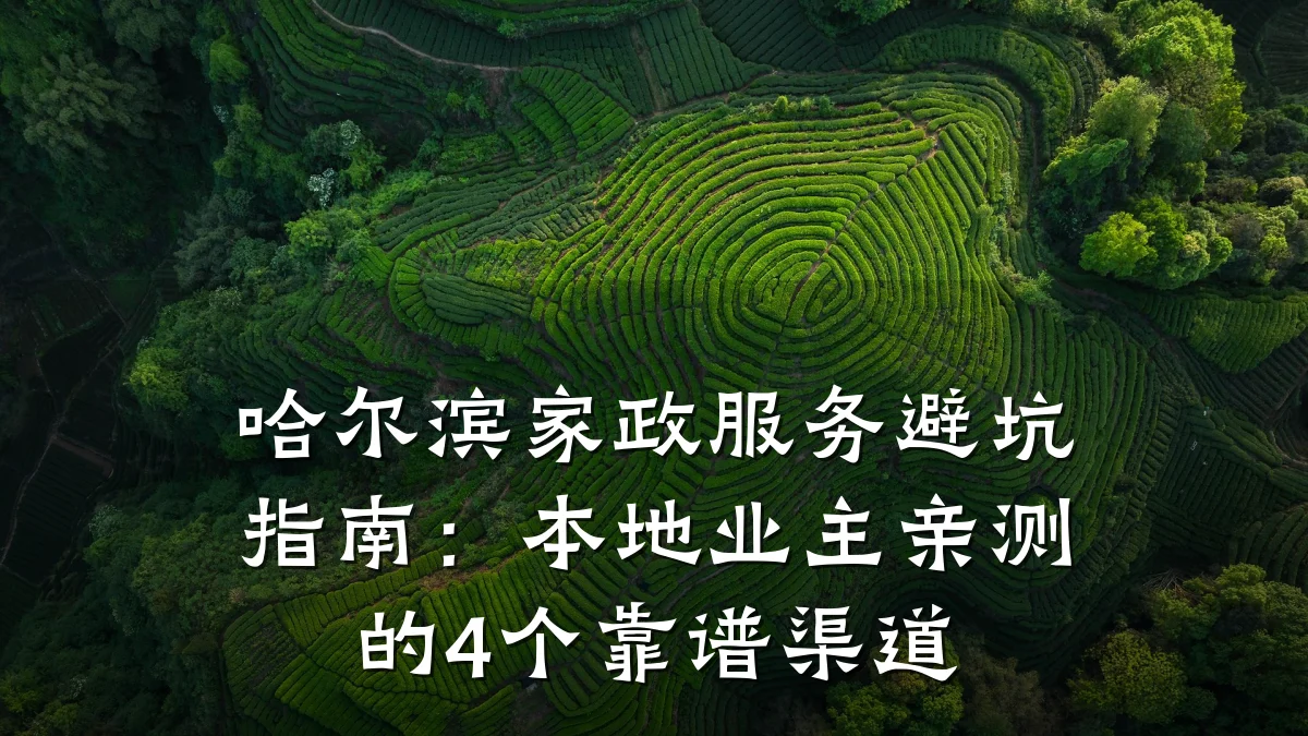 哈尔滨家政服务避坑指南:本地业主亲测的4个靠谱渠道