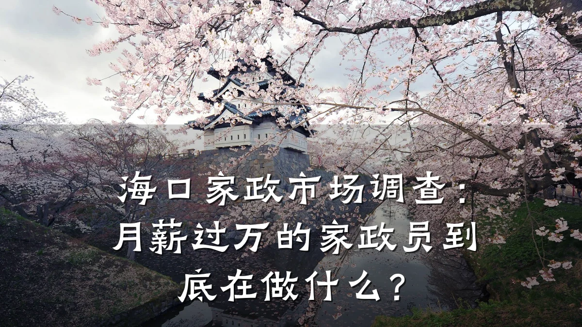 海口家政市场调查:月薪过万的家政员到底在做什么?