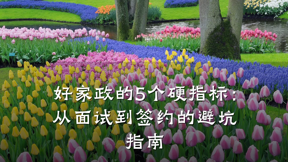 好家政的5个硬指标:从面试到签约的避坑指南