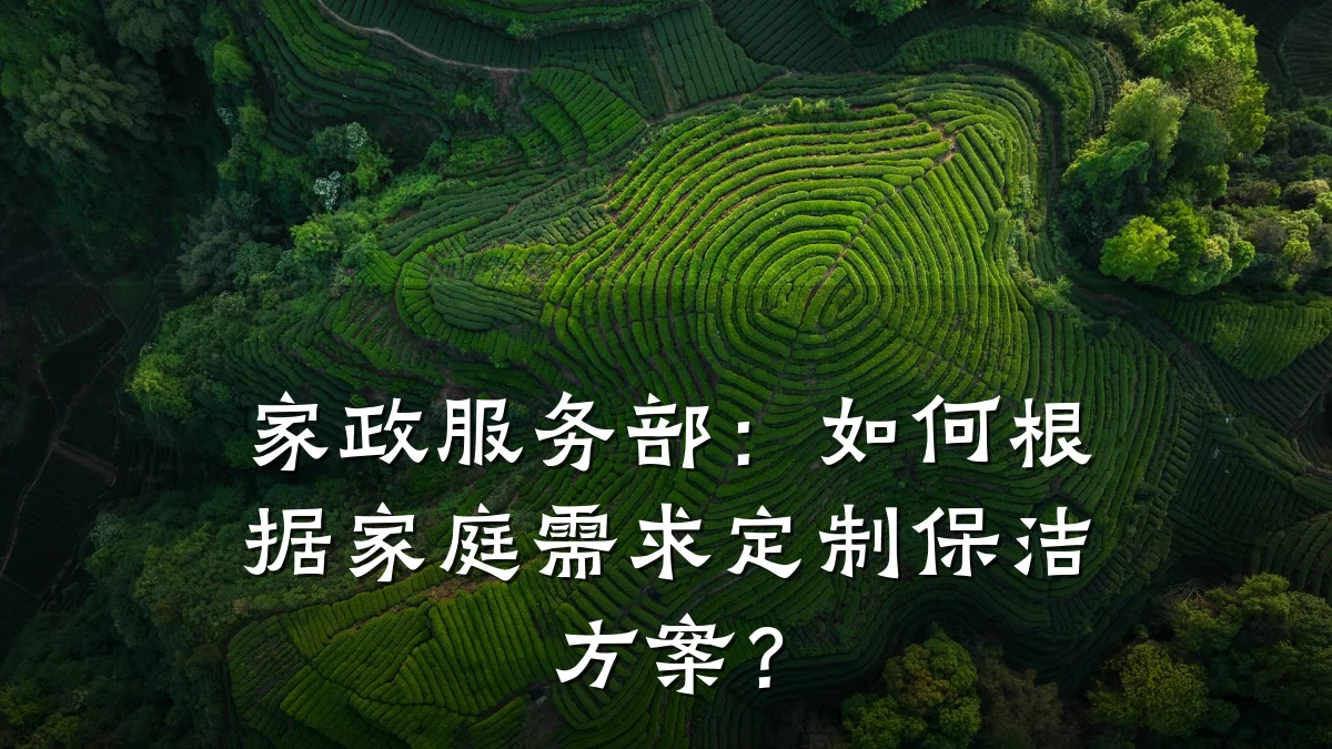 家政服务部:如何根据家庭需求定制保洁方案?