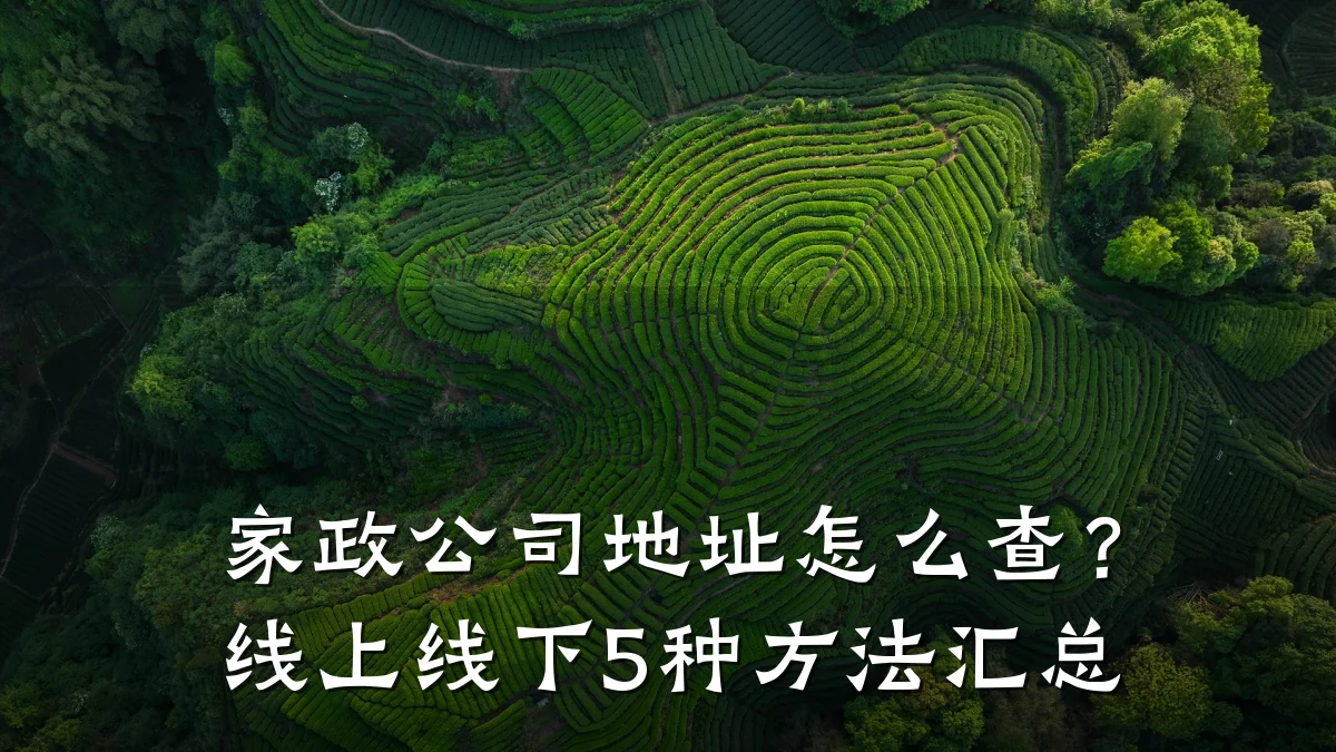 家政公司地址怎么查？线上线下5种方法汇总