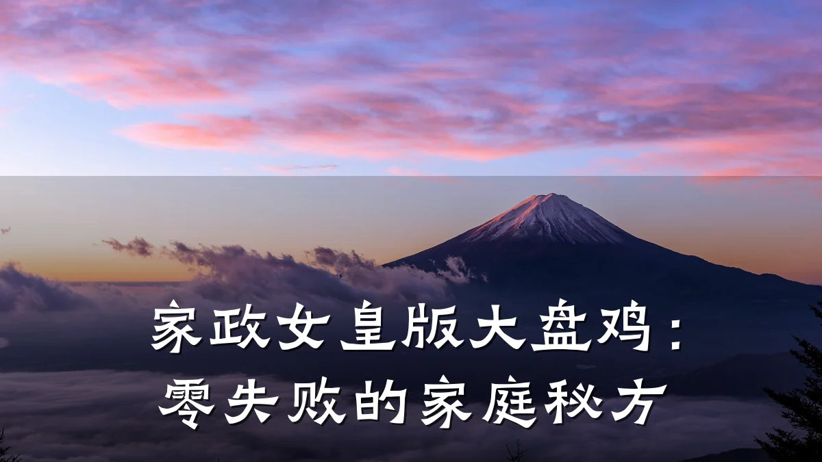 家政女皇版大盘鸡：零失败的家庭秘方