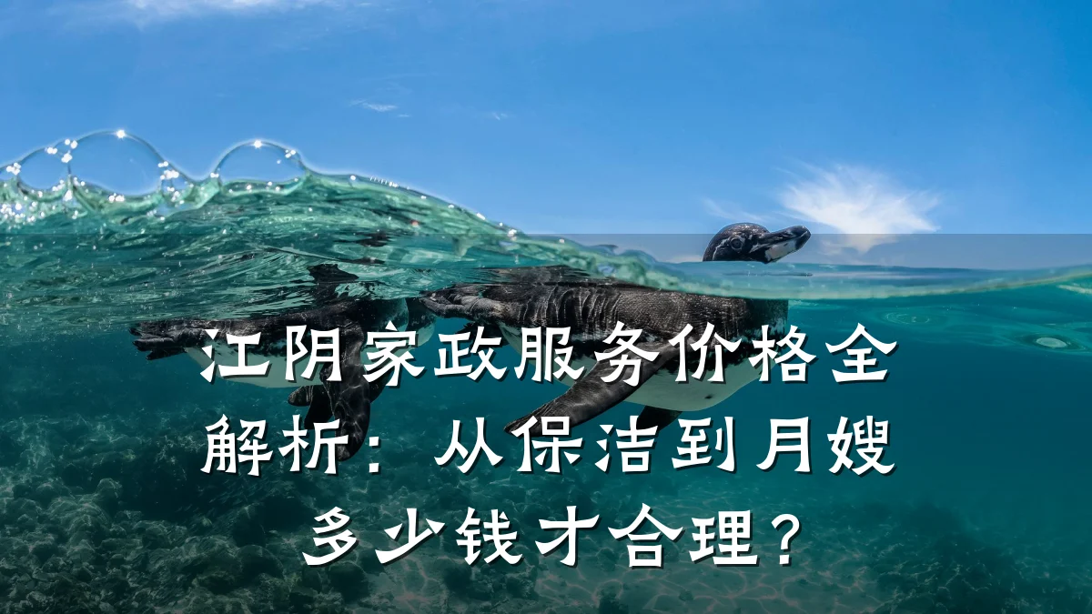 江阴家政服务价格全解析：从保洁到月嫂多少钱才合理？
