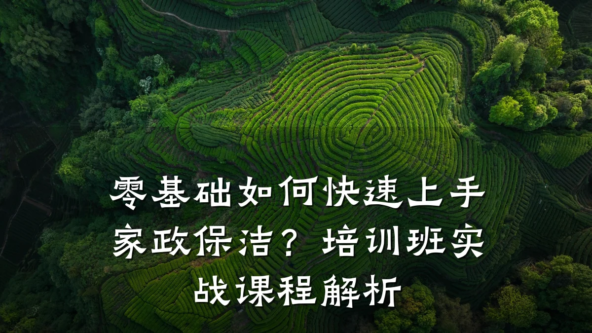 零基础如何快速上手家政保洁？培训班实战课程解析