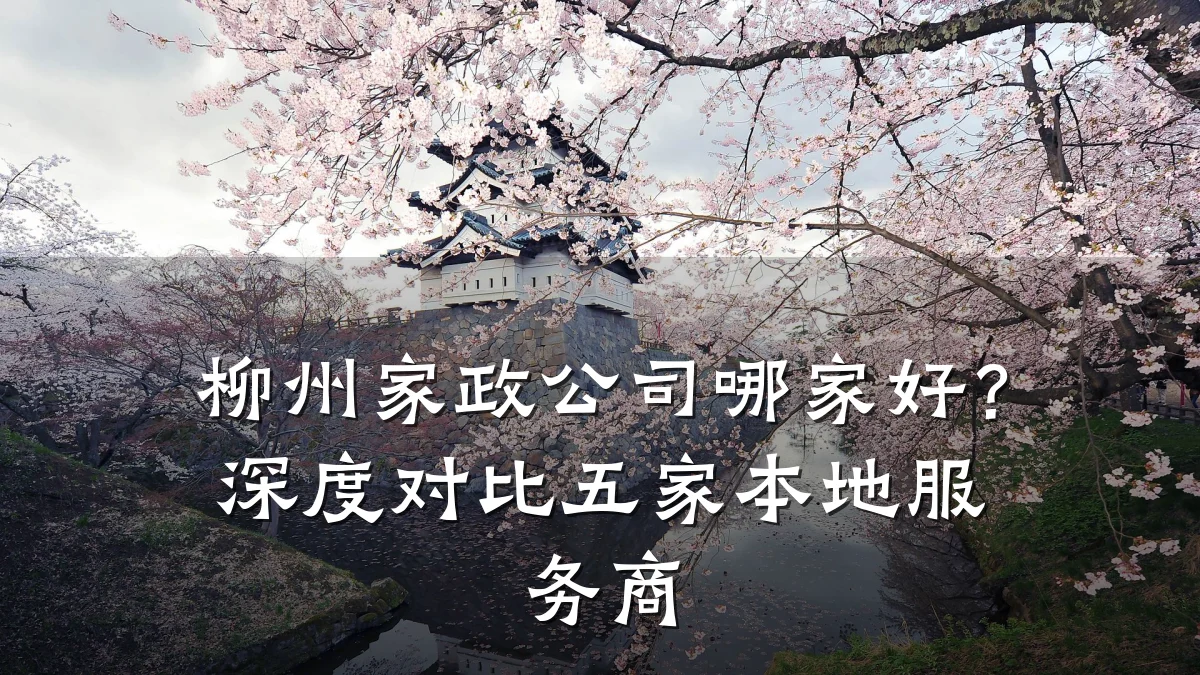 柳州家政公司哪家好?深度对比五家本地服务商
