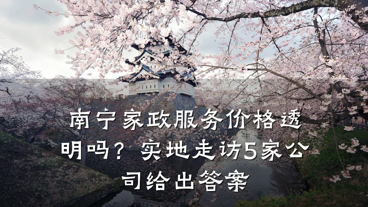南宁家政服务价格透明吗？实地走访5家公司给出答案