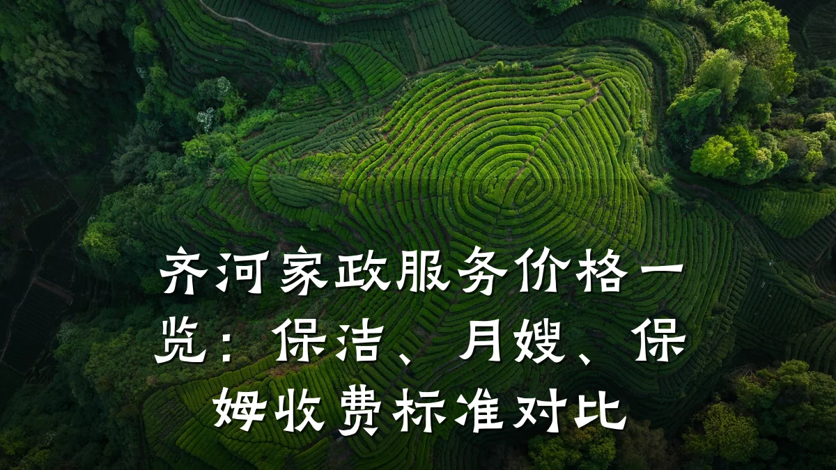 齐河家政服务价格一览:保洁、月嫂、保姆收费标准对比