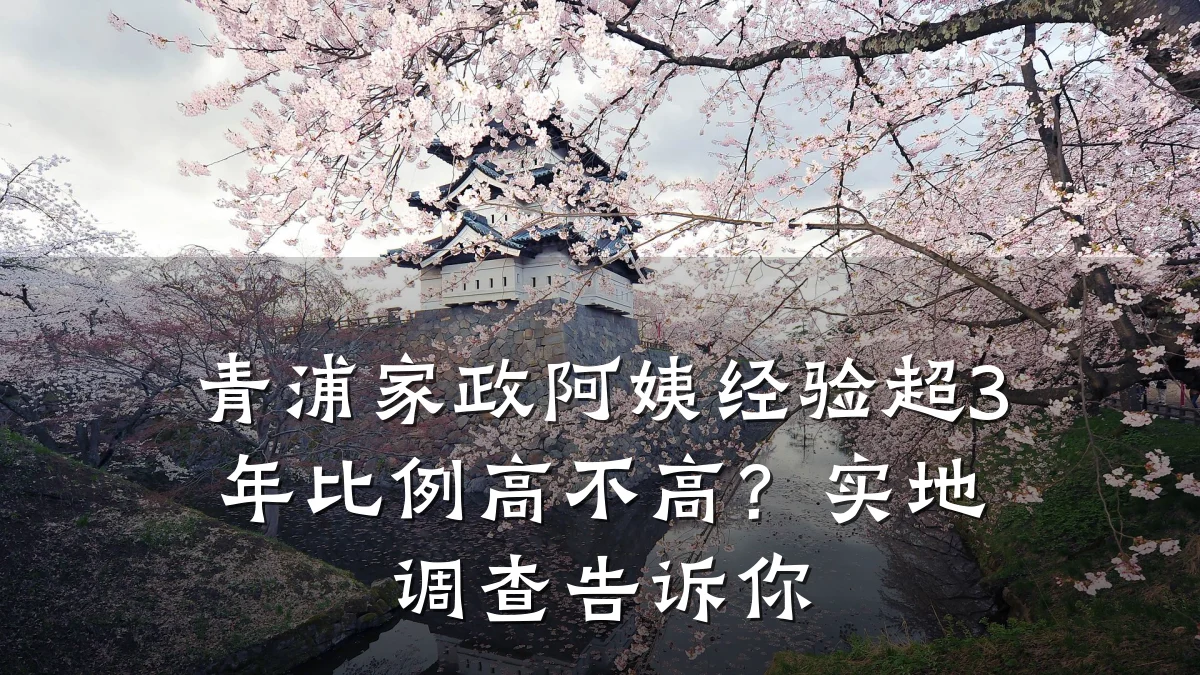 青浦家政阿姨经验超3年比例高不高?实地调查告诉你