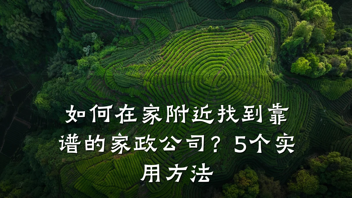 如何在家附近找到靠谱的家政公司?5个实用方法
