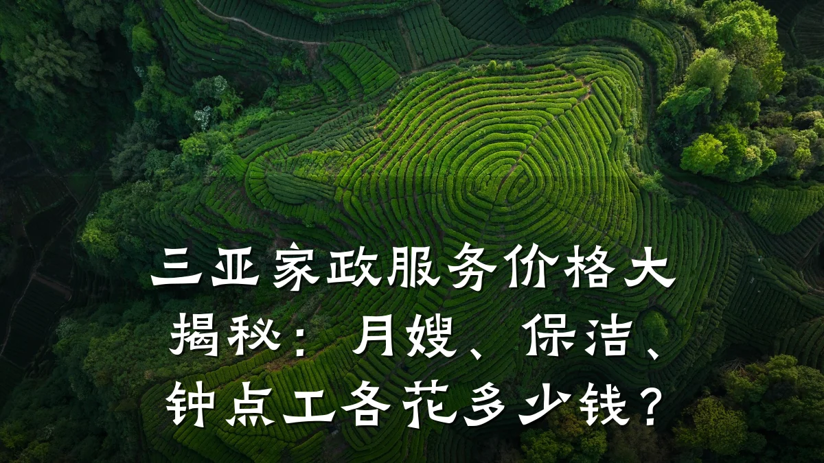 三亚家政服务价格大揭秘:月嫂、保洁、钟点工各花多少钱?