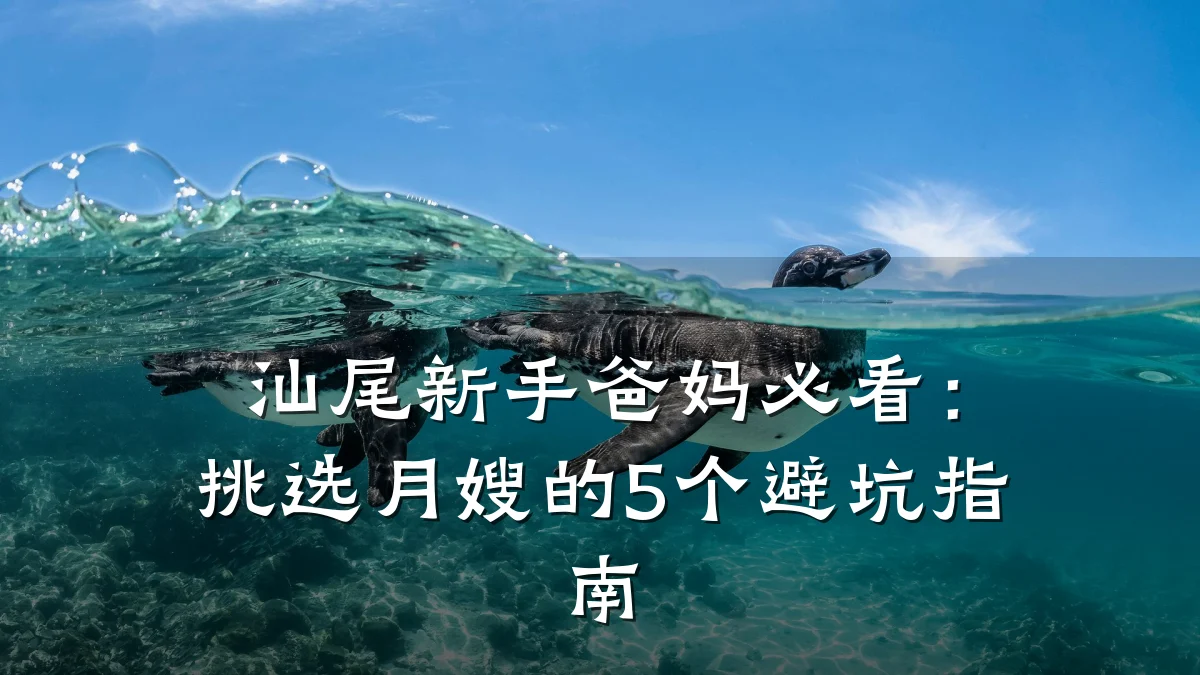 汕尾新手爸妈必看:挑选月嫂的5个避坑指南