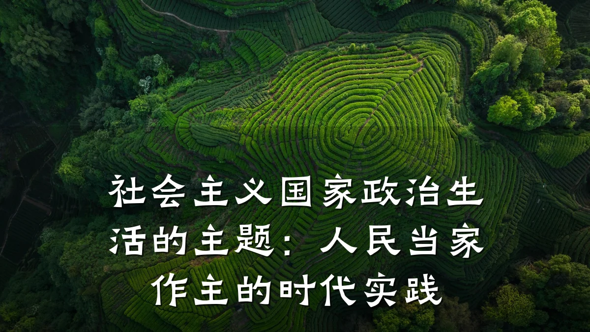 社会主义国家政治生活的主题:人民当家作主的时代实践