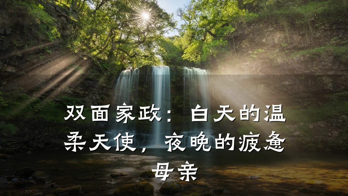 双面家政:白天的温柔天使,夜晚的疲惫母亲