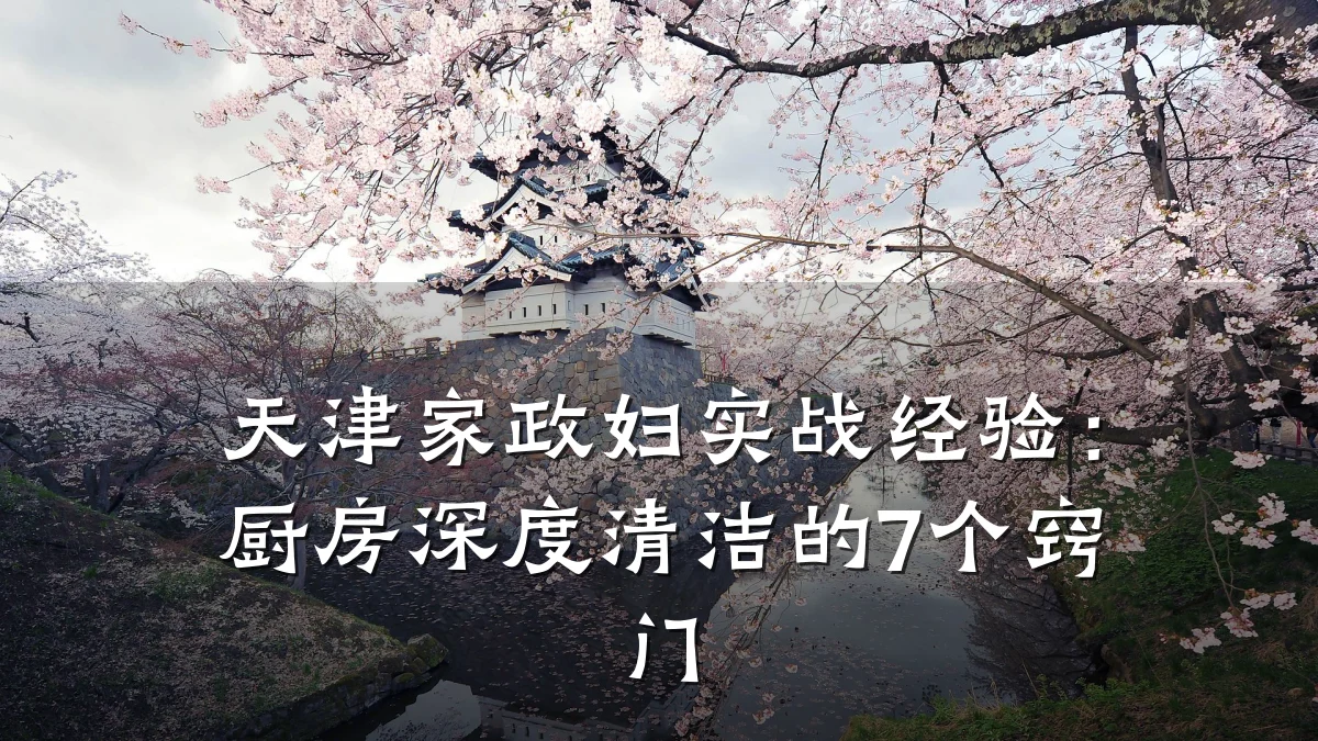 天津家政妇实战经验:厨房深度清洁的7个窍门
