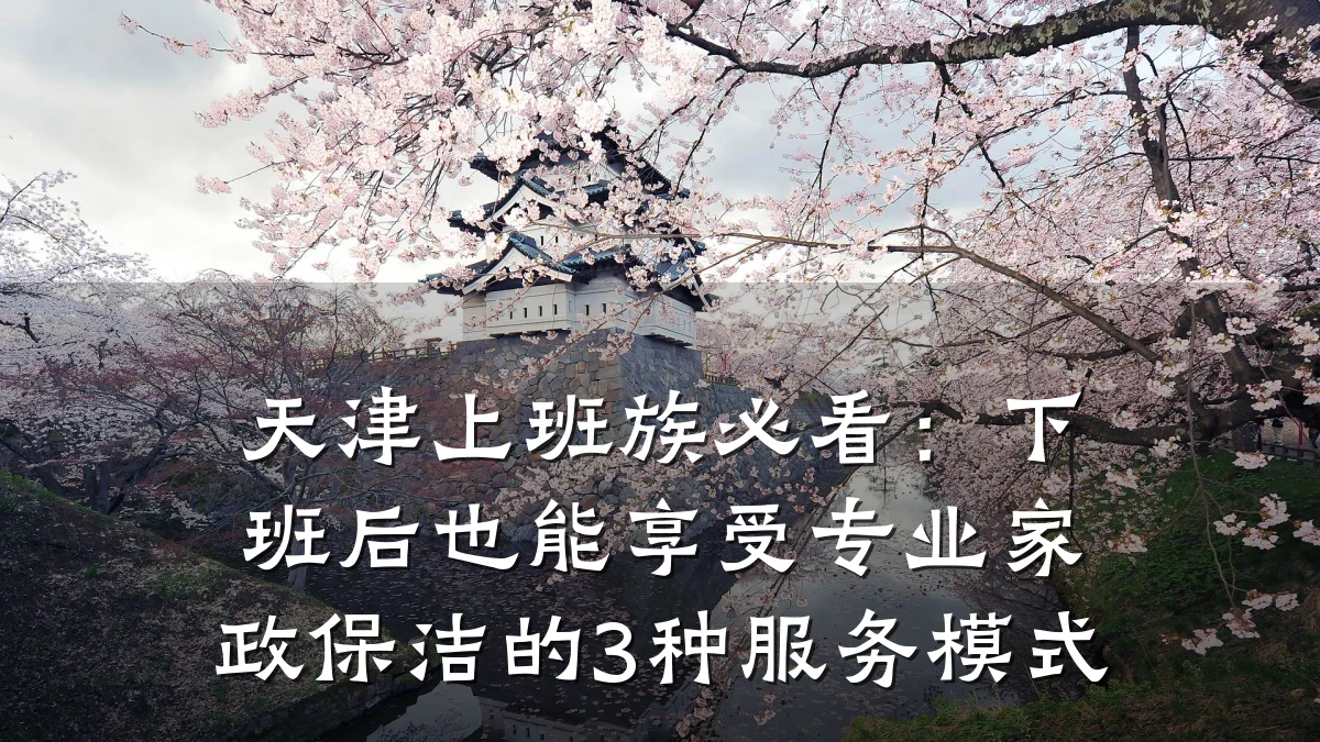 天津上班族必看:下班后也能享受专业家政保洁的3种服务模式