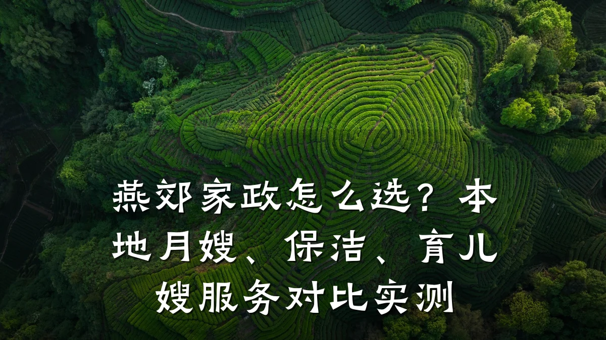 燕郊家政怎么选?本地月嫂、保洁、育儿嫂服务对比实测