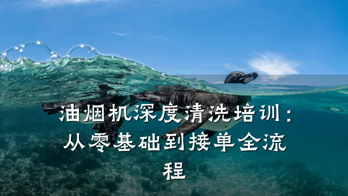 油烟机深度清洗培训：从零基础到接单全流程