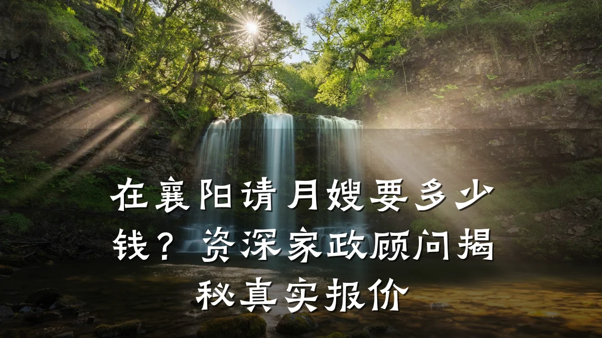 在襄阳请月嫂要多少钱?资深家政顾问揭秘真实报价
