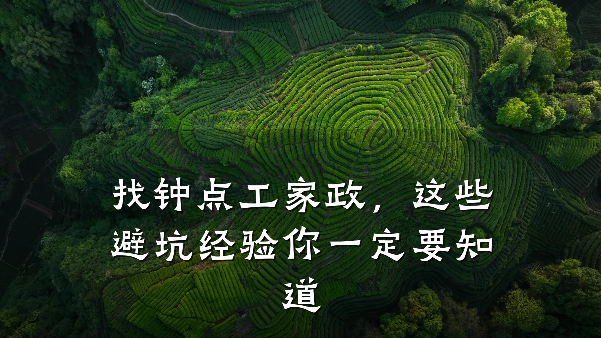 找钟点工家政,这些避坑经验你一定要知道
