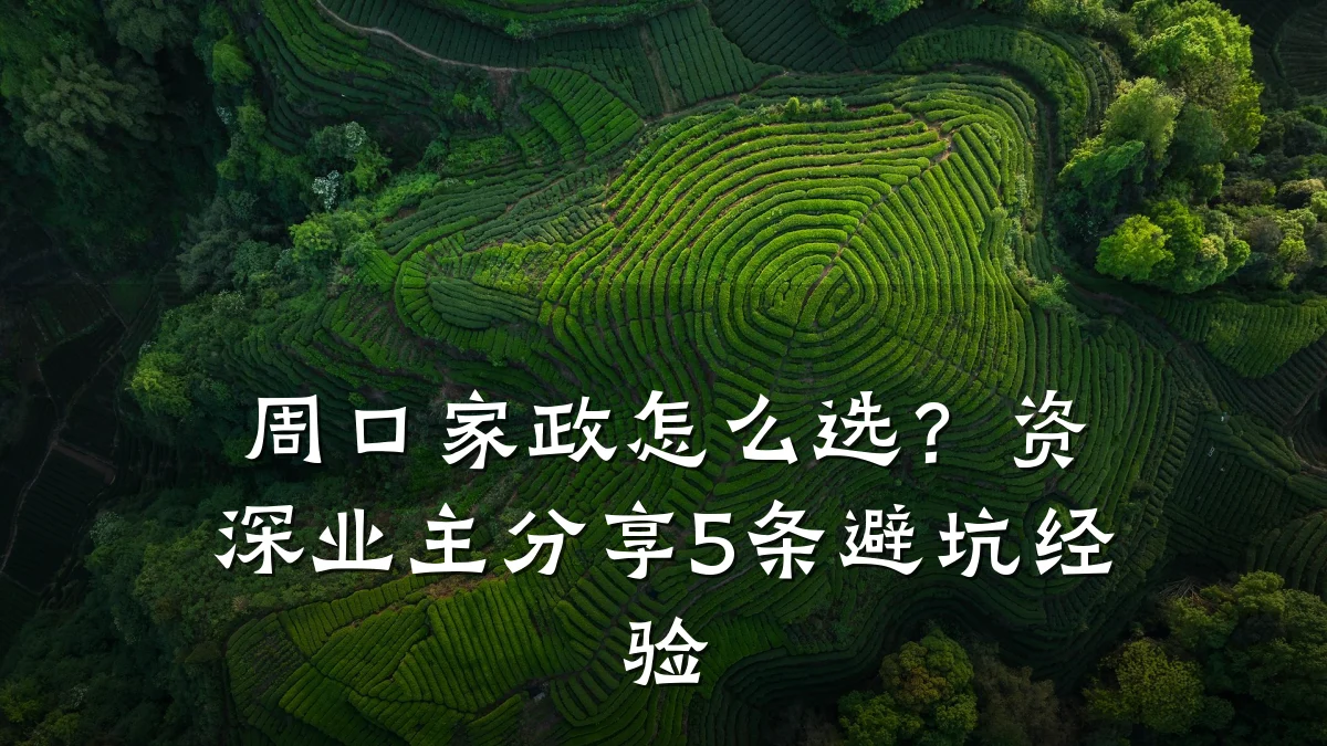 周口家政怎么选?资深业主分享5条避坑经验