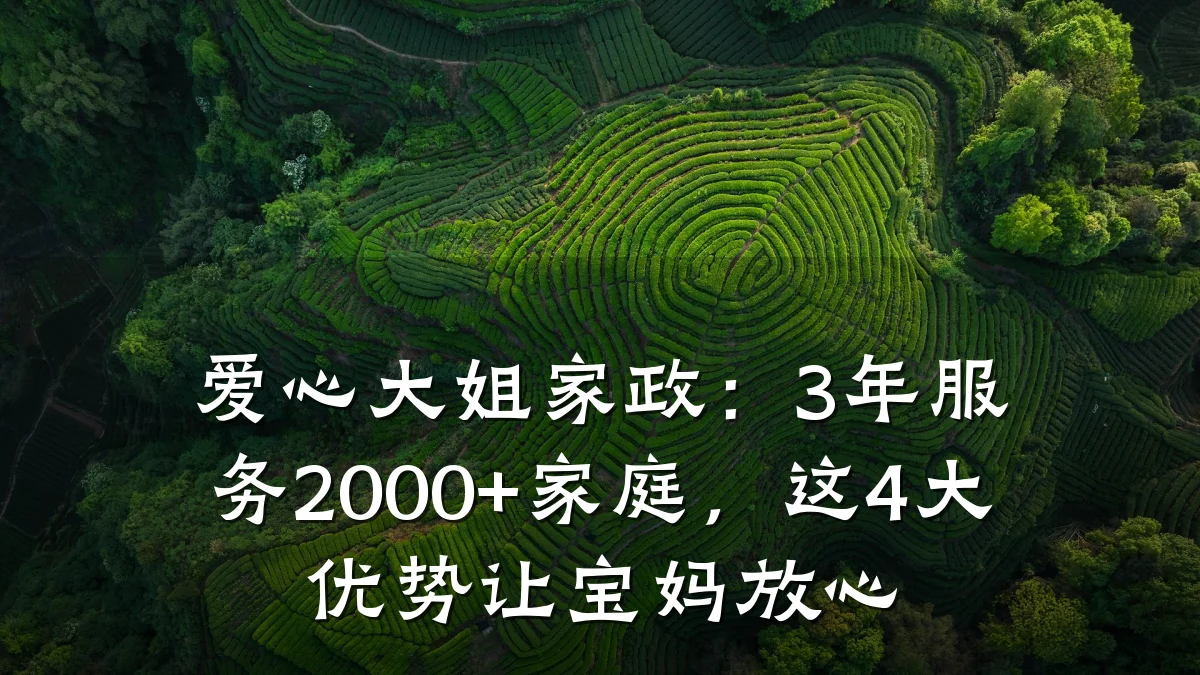 爱心大姐家政：3年服务2000+家庭，这4大优势让宝妈放心
