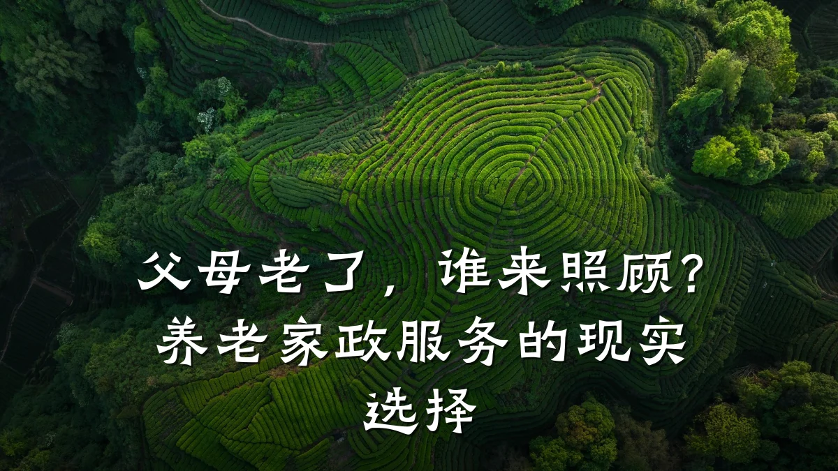 父母老了,谁来照顾?养老家政服务的现实选择