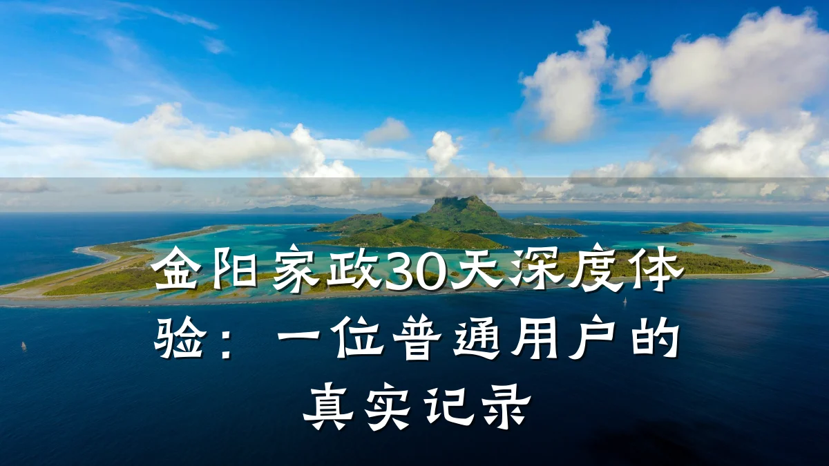 金阳家政30天深度体验:一位普通用户的真实记录