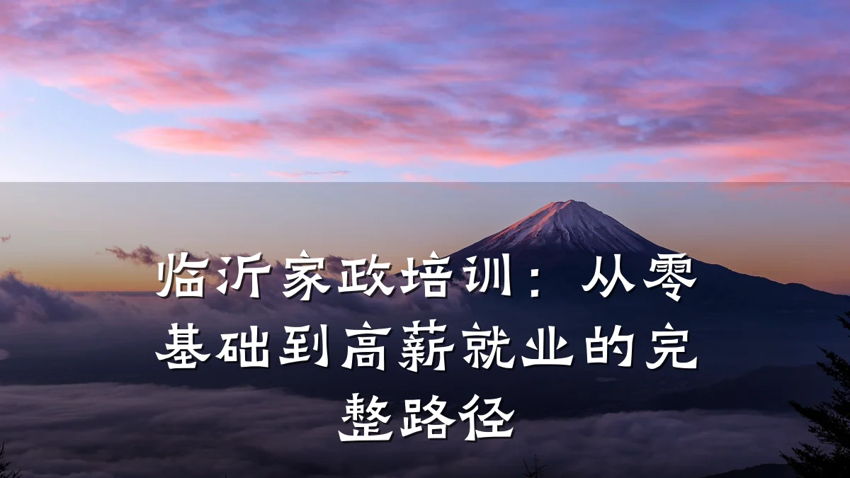 临沂家政培训:从零基础到高薪就业的完整路径