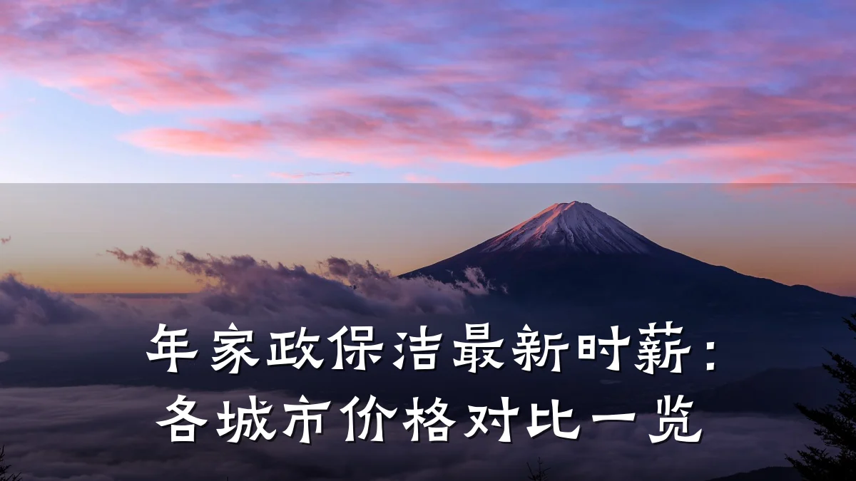 年家政保洁最新时薪:各城市价格对比一览