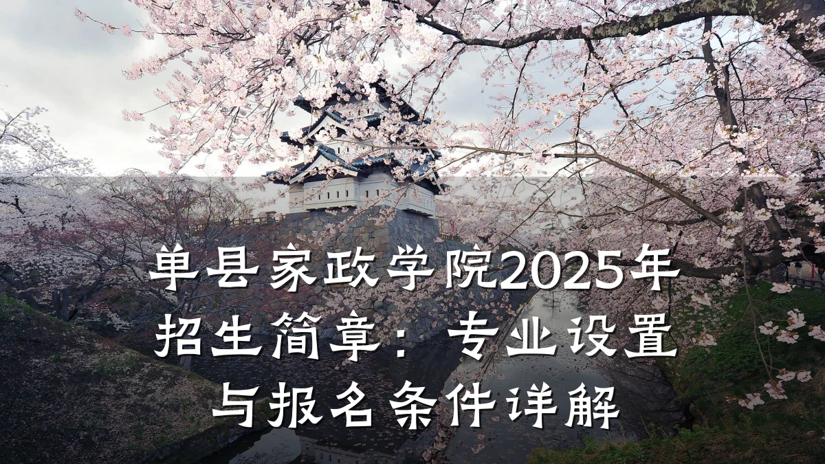 单县家政学院2025年招生简章:专业设置与报名条件详解