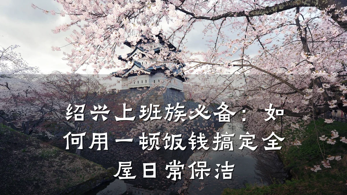 绍兴上班族必备:如何用一顿饭钱搞定全屋日常保洁