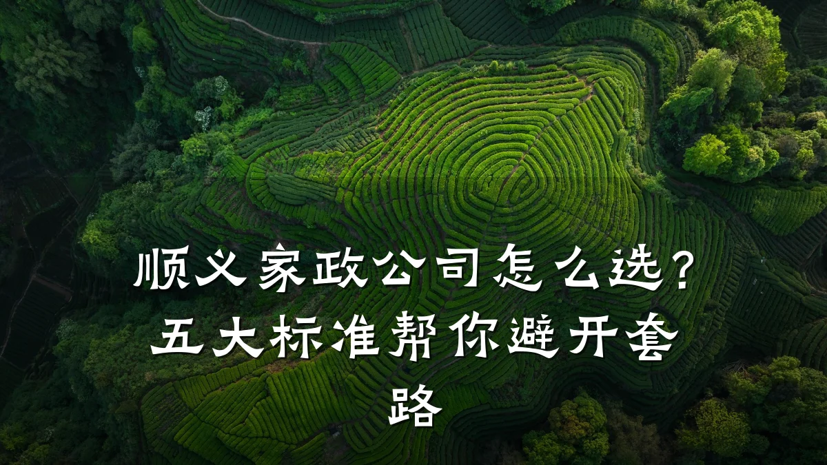 顺义家政公司怎么选?五大标准帮你避开套路