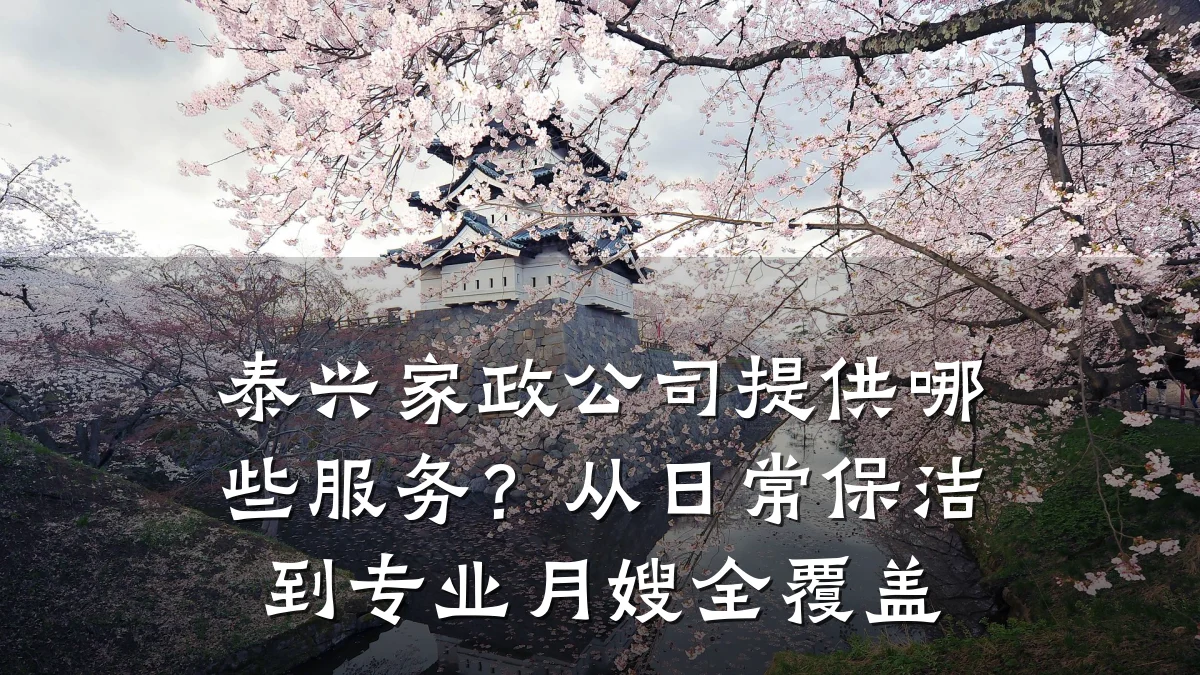 泰兴家政公司提供哪些服务?从日常保洁到专业月嫂全覆盖