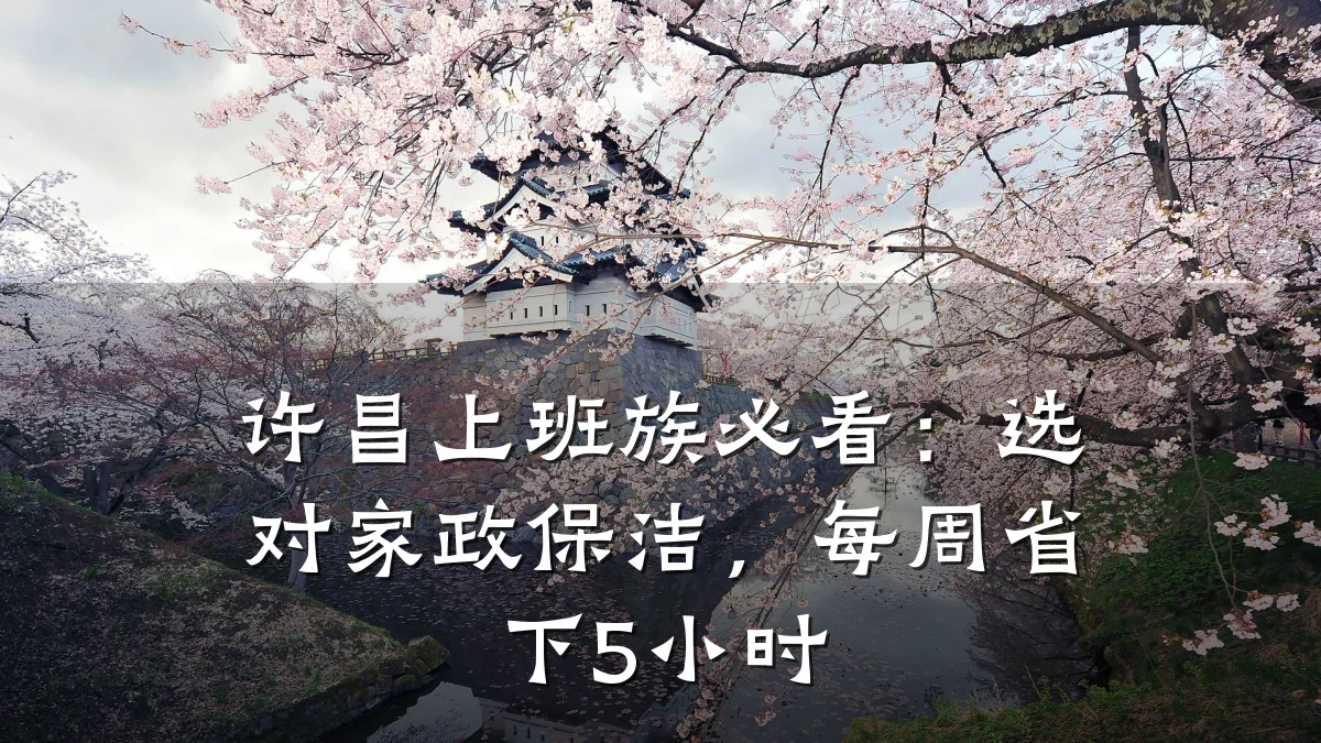 许昌上班族必看:选对家政保洁,每周省下5小时